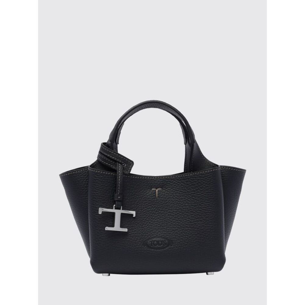 Tod's Women Small Grained Leather Handbag Tod's With Flared Design And Charm